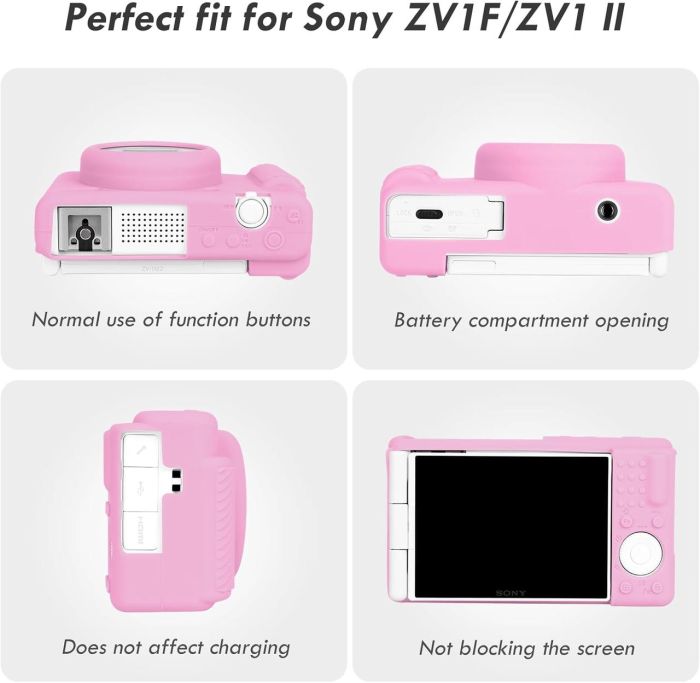 Захисний силіконовий чохол для фотоапаратів SONY ZV-1F, ZV-1, ZV-1 II — чорний
