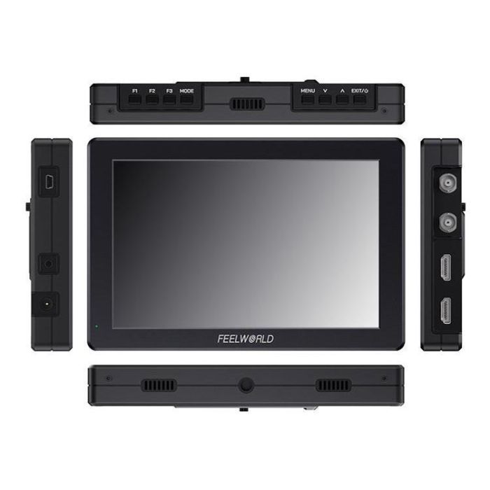 Накамерний монітор, дисплей FeelWorld 7" дюймовий T7S PRO, 2000 cd/m2, 3G SDI 4K HDMI 60 — алюмінієвий корпус