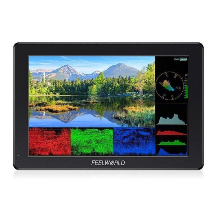 Накамерний монітор, дисплей FeelWorld 7" дюймовий T7 PRO, 2000 cd/m2, 4K HDMI 60 — алюмінієвий корпус