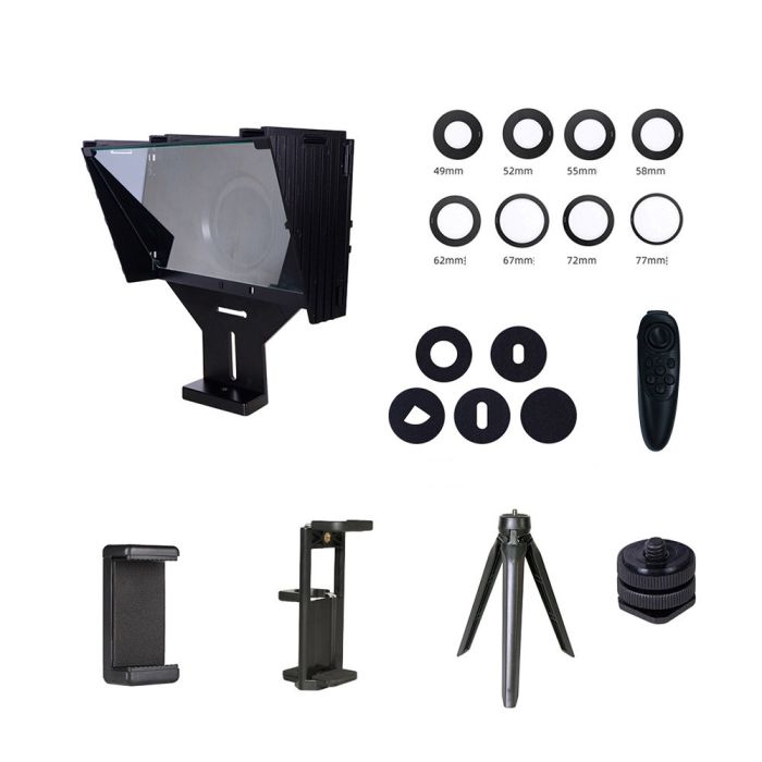 Телесуфлер — телепромтер Soonpho F10 telepromter 12" — суфлер для смартфона або планшета з настільним штативом