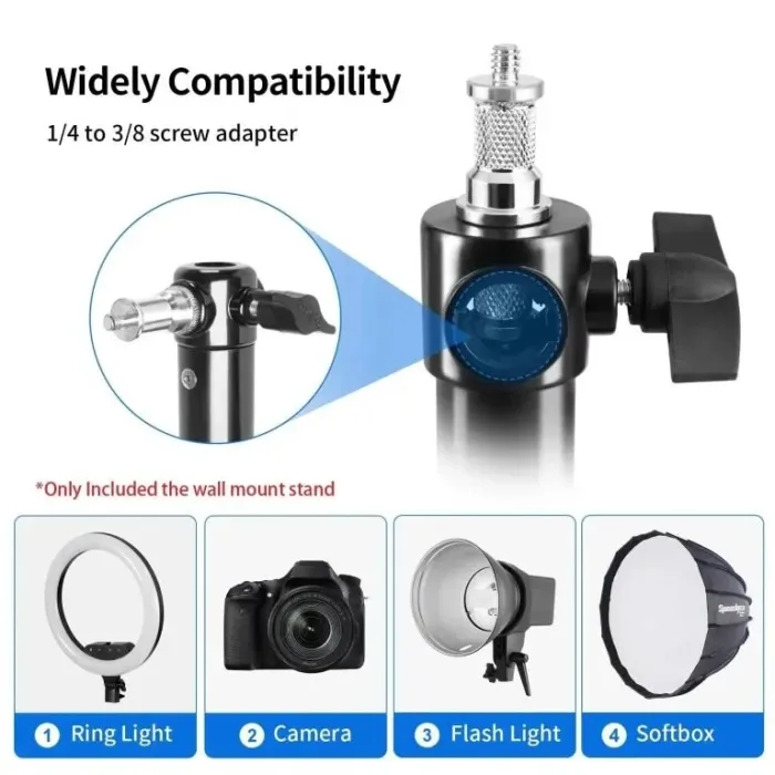 Настінний розсувний кронштейн-кріплення Selens J1800 (102-180 см) для студійного обладнання