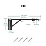 Настінний розсувний кронштейн-кріплення Selens J1300 (75-130 см) для студійного обладнання