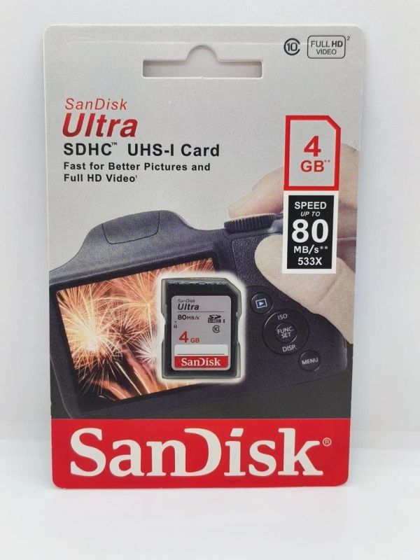 Картка пам'яті SD — Sandisk Ultra SDHC UHS-I — 4 GB (10 Class)