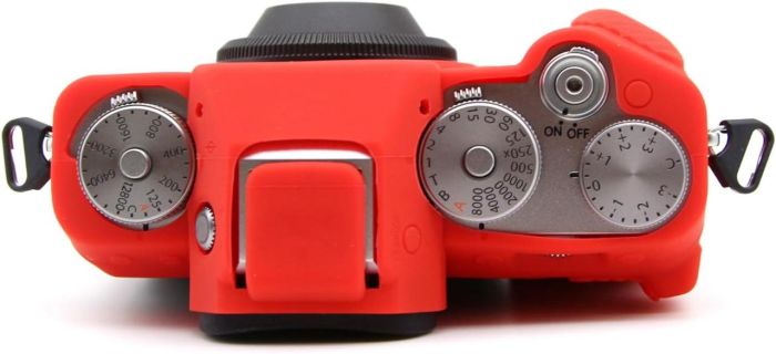 Захисний силіконовий чохол для фотоапаратів FujiFilm X-T5 — червоний