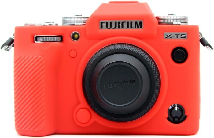 Захисний силіконовий чохол для фотоапаратів FujiFilm X-T5 — червоний
