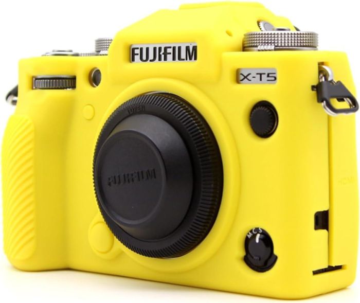 Захисний силіконовий чохол для фотоапаратів FujiFilm X-T5 — жовтий