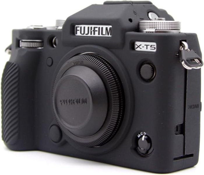 Захисний силіконовий чохол для фотоапаратів FujiFilm X-T5 — чорний