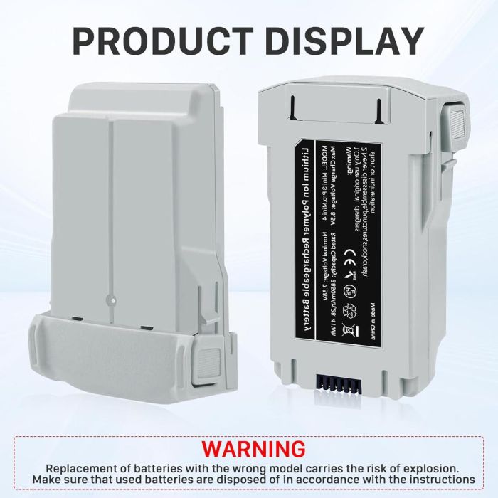 Акумулятор JMI3 для DJI Mini 3, DJI Mini 3 Pro, DJI Mini 4 (3850 mAh)