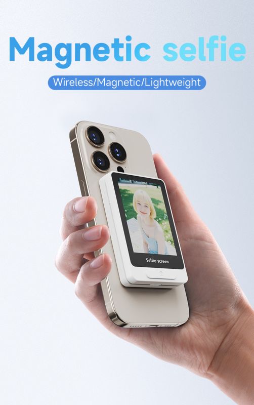 A1 Vlog Selfie Monitor — магнітний екран для селфі та стримів для задньої камери смартфона