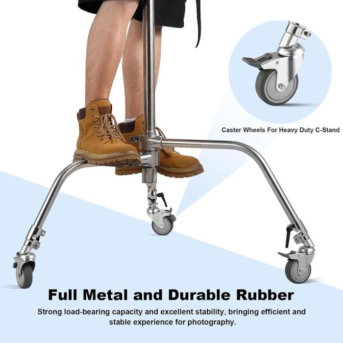 Набір коліс Soonpho — 3 шт. для студійних стійок типу C-Stand та інших стійок із діаметром 25 мм