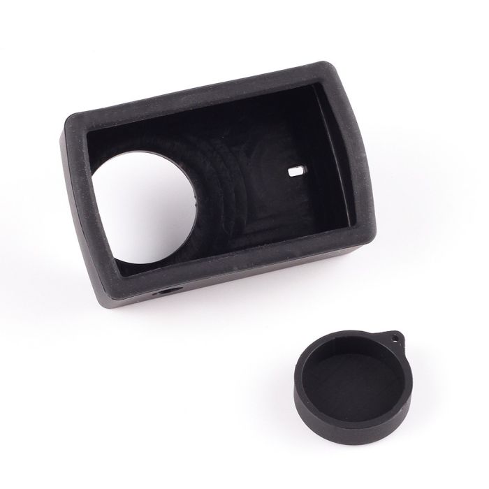 Силіконовий чохол з кришкою для екшн камер Xiaomi YI II 4K, 4K Plus, YI Lite - чорний (код № XTGP334)