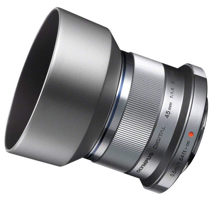 Бленда LH-40B (срібна) для об'єктиву Olympus M.ZUIKO DIGITAL 45 мм 1:1,8