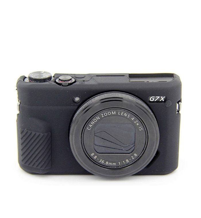 Захисний силіконовий чохол для фотоапаратів CANON G7X Mark II - чорний