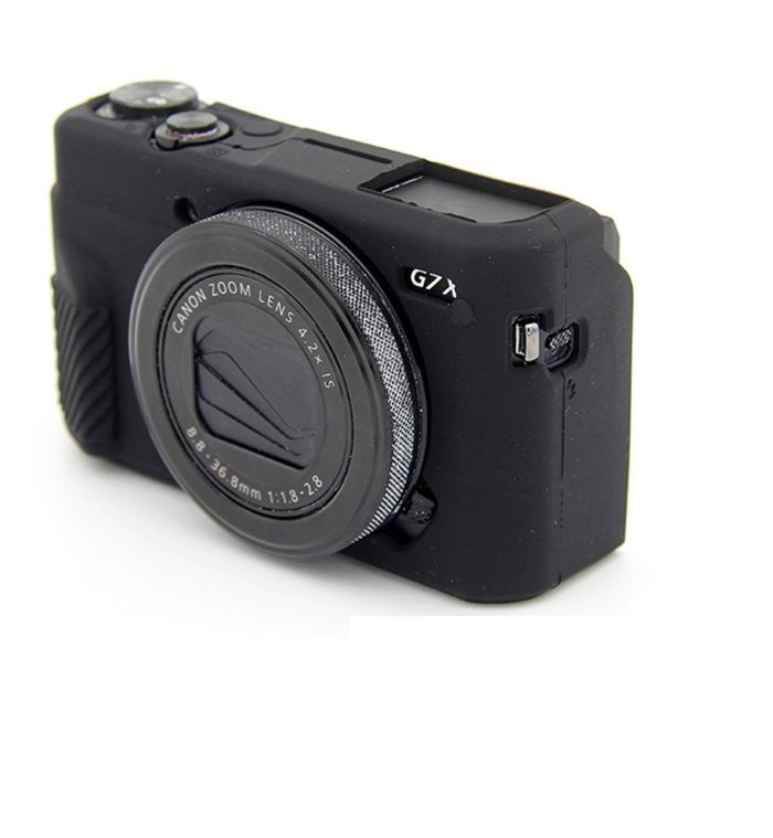 Захисний силіконовий чохол для фотоапаратів CANON G7X Mark II - чорний