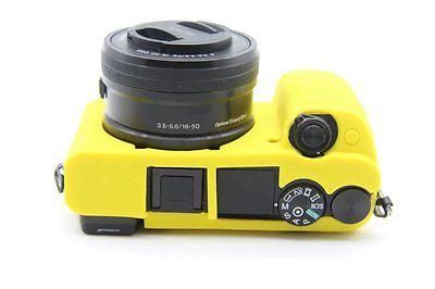 Захисний силіконовий чохол для фотоапаратів SONY A6000 - жовтий