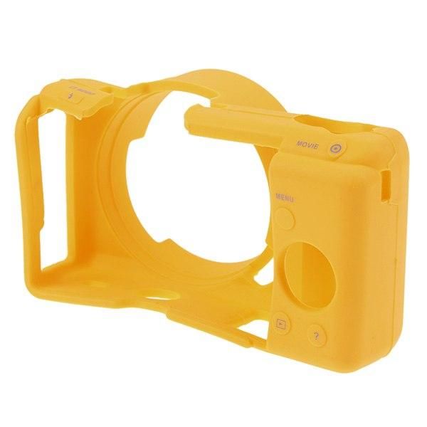 Захисний силіконовий чохол для фотоапаратів SONY A5000, A5100 - жовтий
