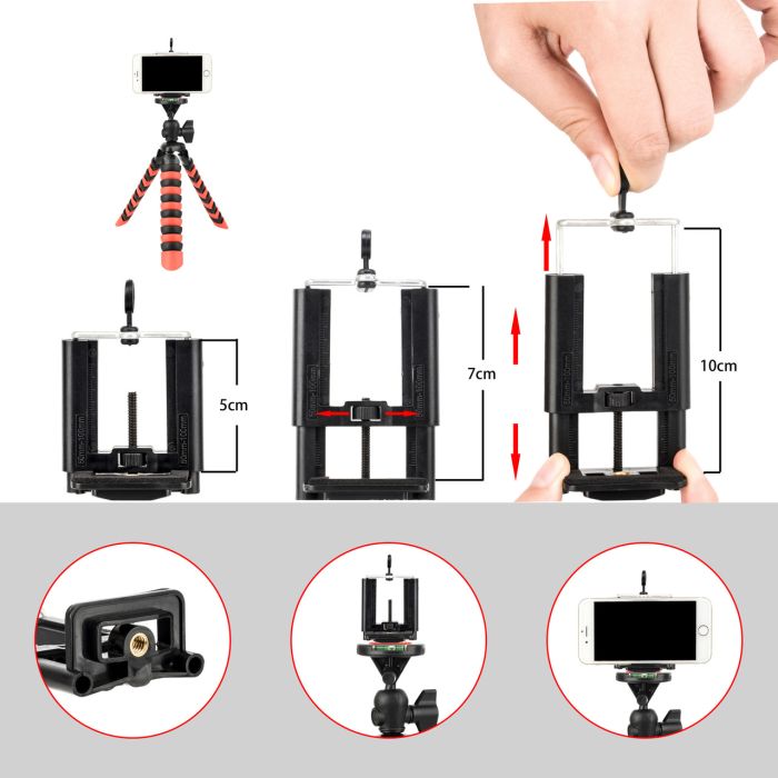 Гнучкий штатив ITT 750 (висотою 30 см та максимальним навантаженням до 3 кг)