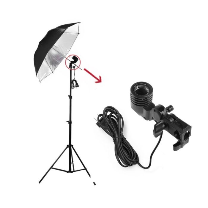 Утримувач лампи з патроном E27 з отвором для парасольки