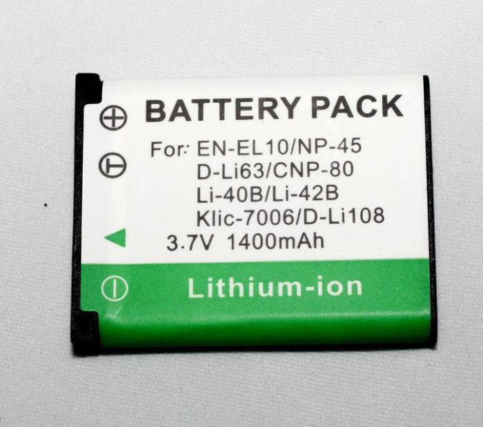 Акумулятор NP-45 (аналог NP-45, Li-42B, Li-40B, EN-EL10) для камер FujiFilm - 1400 ma