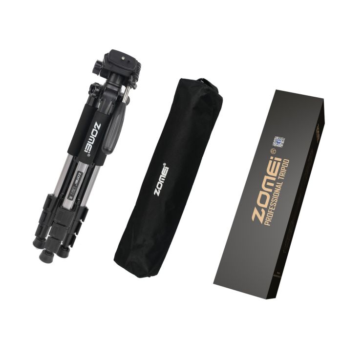 Штатив фірми ZOMEI для фотоапаратів - Q111 + головка - колір металік