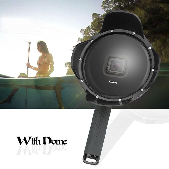 Підводний бокс DOME PORT від SHOOT для камер GoPro Hero 5, 6, 7 – (20 см – з блендою) v. 2 (код № XTGP376B)