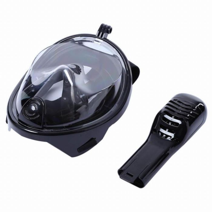 Маска SHOOT для підводного плавання (сноркелінгу) з кріпленням для екшн камер - чорна (L-XL) Код № XTGP280