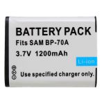 Акумулятор BP70A (BP-70A, BP-70EP, EA-BP70A, EA-BP70A, SLB-70A) для камер SAMSUNG - 1200 ma