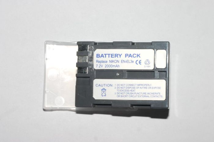 Акумулятори для фотоапаратів NIKON D50, D70, D80, D90, D100, D200, D300, D700 - EN-EL3e (аналог) - 2000 ma