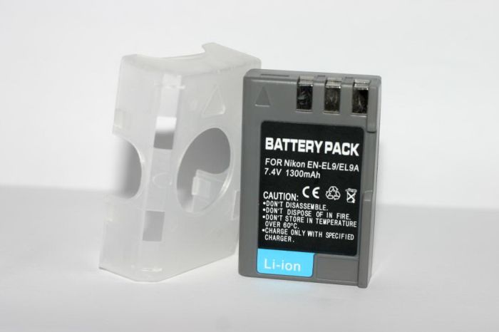 Акумулятори для фотоапаратів NIKON D40, D60, D40x, D3000, D5000, D3x - EN-EL9a (аналог) - 1300 ma