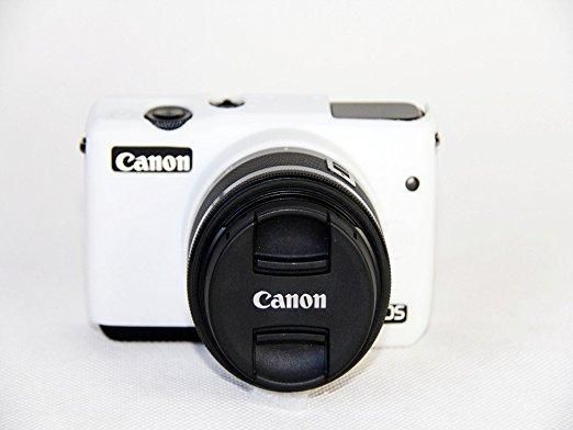 Захисний силіконовий чохол для фотоапаратів CANON EOS M10 - білий
