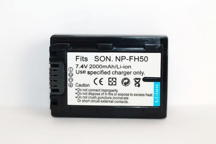 Акумулятор NP-FH50 для фотоапаратів (A390 A290 A380 A230 A330) та відеокамер SONY (аналог) - 2000 ma