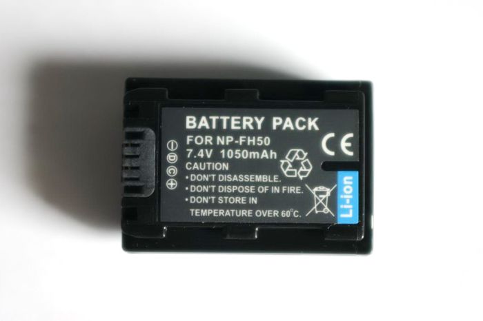 Акумулятор NP-FH50 для фотоапаратів (A390 A290 A380 A230 A330) та відеокамер SONY (аналог) - 1050 ma
