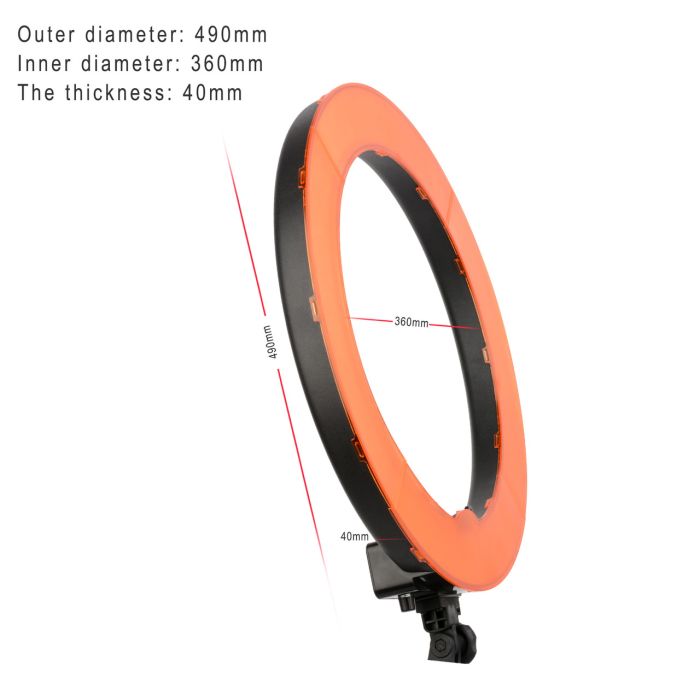 Кільцевий LED освітлювач ZOMEI (18") у комплекті зі стійкою - для портретної, б'юті та селфі зйомки