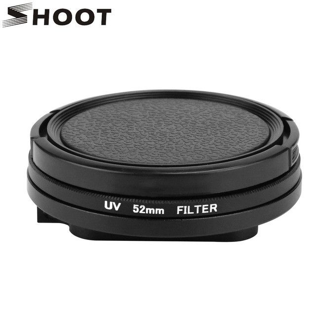 Адаптер + світлофільтр UV - 52 мм + кришка для GoPro Hero 5, 6, 7 (код № XTGP380)