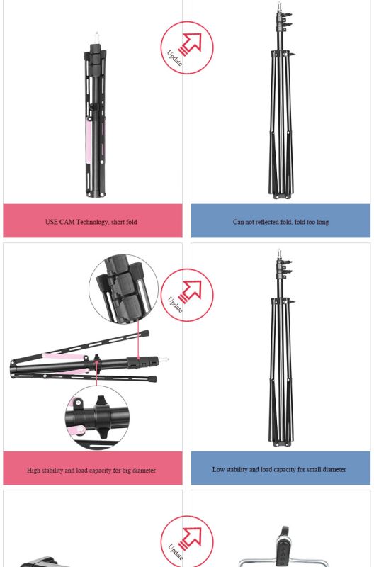 Кільцевий LED освітлювач QZSD (14") з димером, штативом - для портретної, б'юті та селфі зйомки
