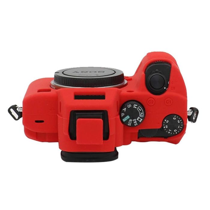 Захисний силіконовий чохол для фотоапаратів SONY A7 III, A7r III, A7s III, A9 - червоний