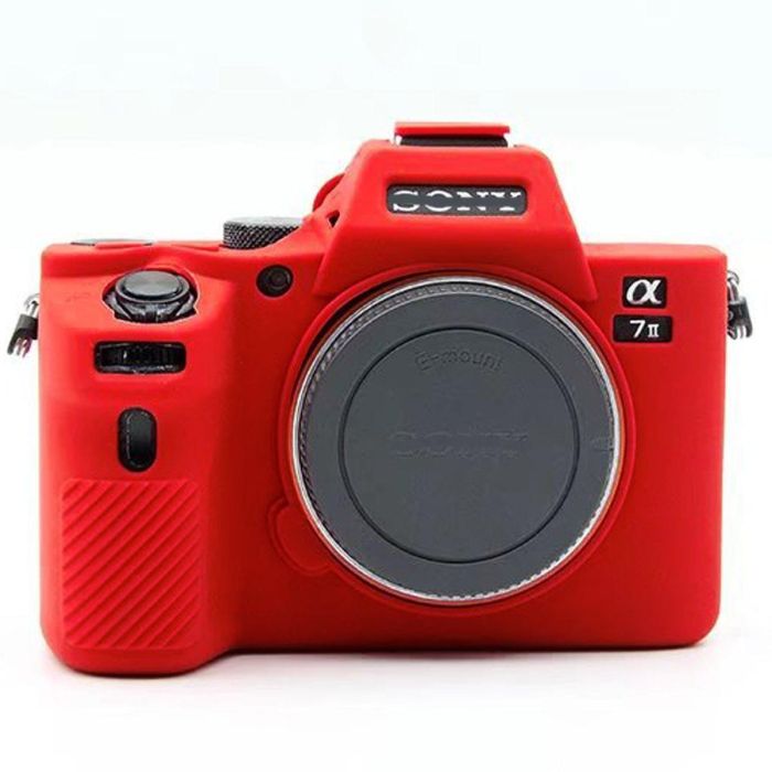 Захисний силіконовий чохол для фотоапаратів SONY A7 II, A7r II, A7s II - червоний