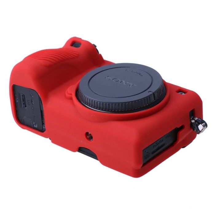 Захисний силіконовий чохол для фотоапаратів SONY A6500 - червоний