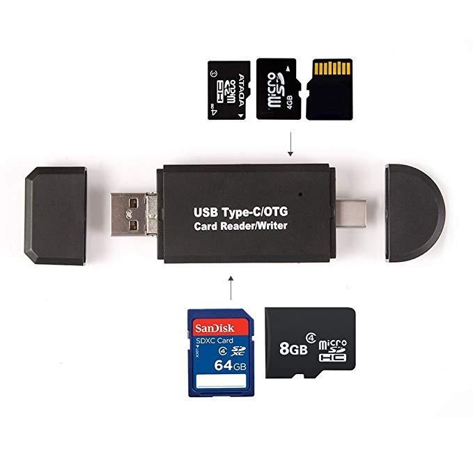Кардрідер (кардрідер/запис) USB 2.0 OTG/Type-C/MicroSD/MicroUSB/SD - 5 в 1