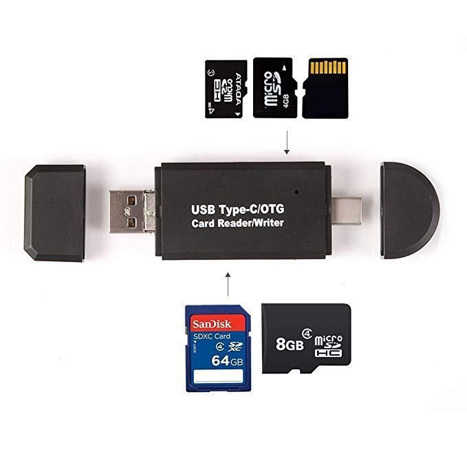 Кардрідер (card reader/writer) USB 2.0 OTG/Type-C/MicroSD/MicroUSB/SD - 5 в 1 для телефону, ноутбука і т.д.