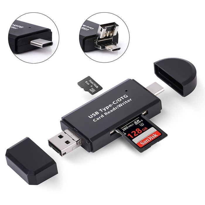 Кардрідер (card reader/writer) USB 2.0 OTG/Type-C/MicroSD/MicroUSB/SD - 5 в 1 для телефону, ноутбука і т.д.