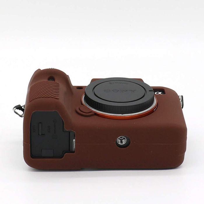 Захисний силіконовий чохол для фотоапаратів SONY A7 III, A7r III, A7s III, A9 - коричневий