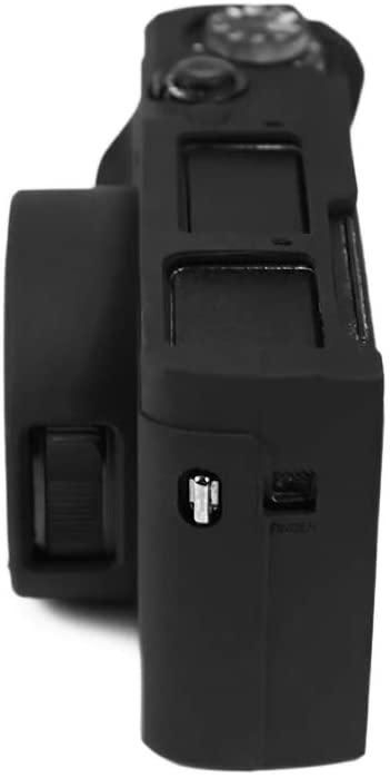 Захисний силіконовий чохол із кришкою для фотоапаратів CANON G5X Mark II - чорний