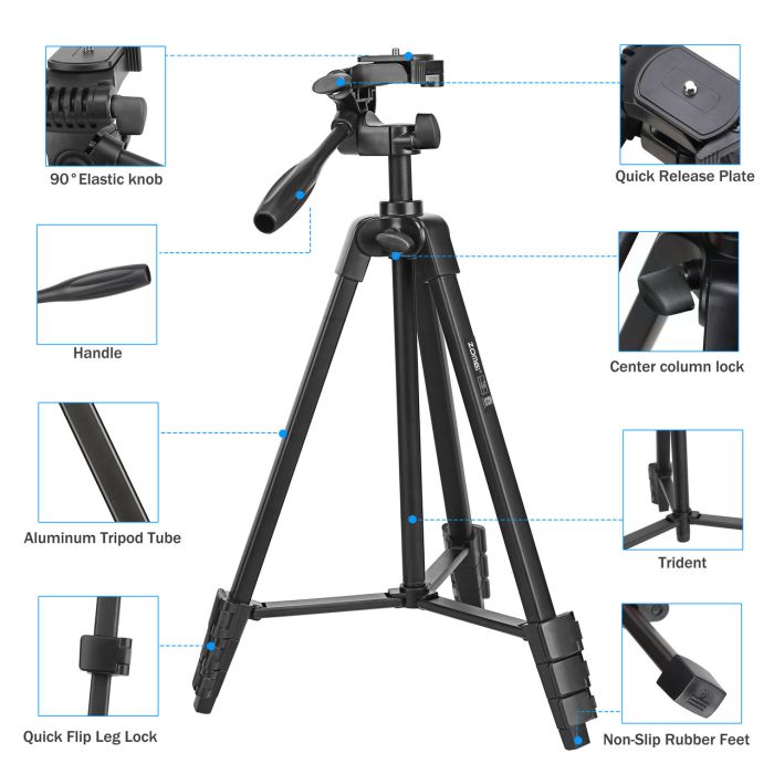 Штатив фірми ZOMEI для фотоапаратів, камер, телефонів - T90