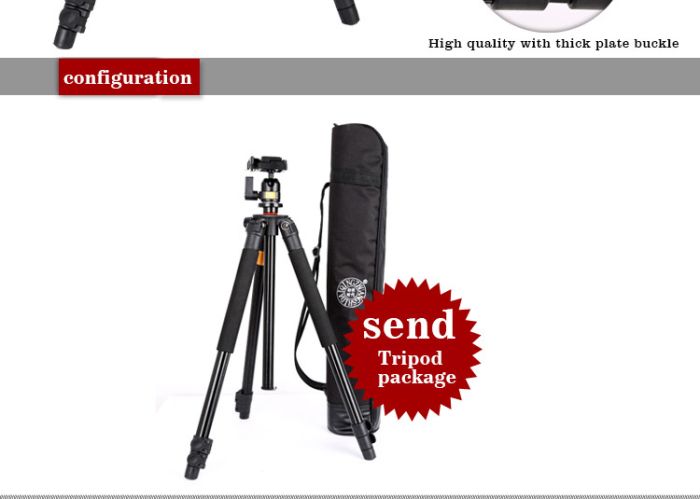 Штатив фірми QZSD для фотоапаратів та відеокамер - Q-308 (Q308) + головка QZSD-02