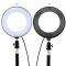 Кільцевий LED освітлювач ZM118 (10" - 27см) з пультом, USB, стійкою 55 см та шарніром для предметної зйомки
