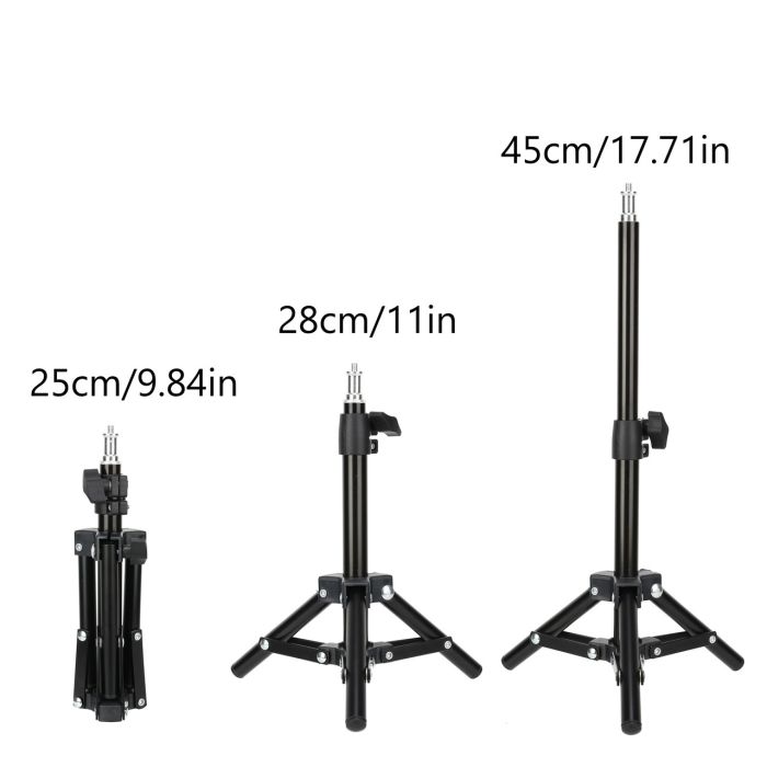 Комплект кільцевий LED світло ZM100 (6" - 16см) + пульт + пульт для телефону + стійка 45 см + кріплення