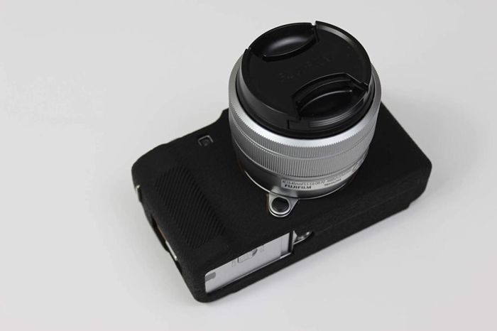 Захисний силіконовий чохол для фотоапаратів FujiFilm X-A7 - чорний