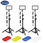 Комплект LED-світла Teyeleec XK-70D (3 x LED світильника зі стійками та кольоровими світлофільтрами)