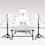 Комплект для предметного знімання LED-світла Tryeleec (3 x LED світильника зі стійками + стіл PT-0613 (60 X 130 СМ